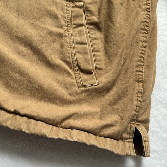 Faded Glory Mens Heavy Canvas Hooded Sweatshirt Jacket Snap Workwear Trucker XL - Picture 4 of 9